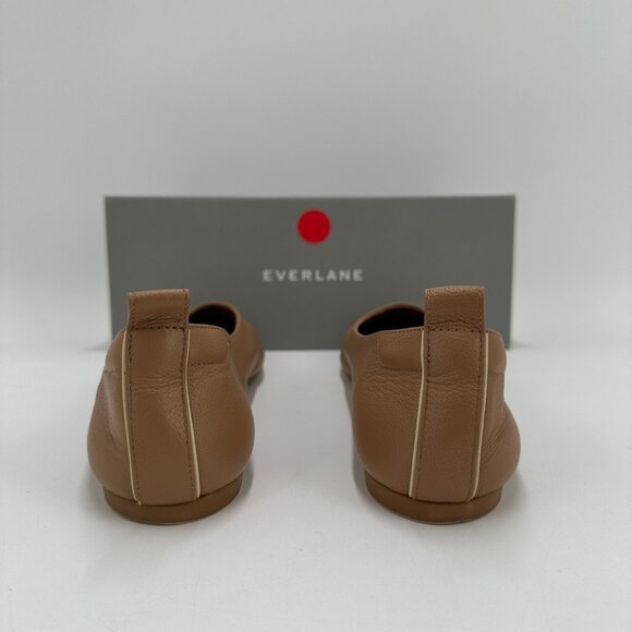 Everlane The Italian Leather Day Glove Flats in Caramel size 8.5 Women's Career - Picture 3 of 4